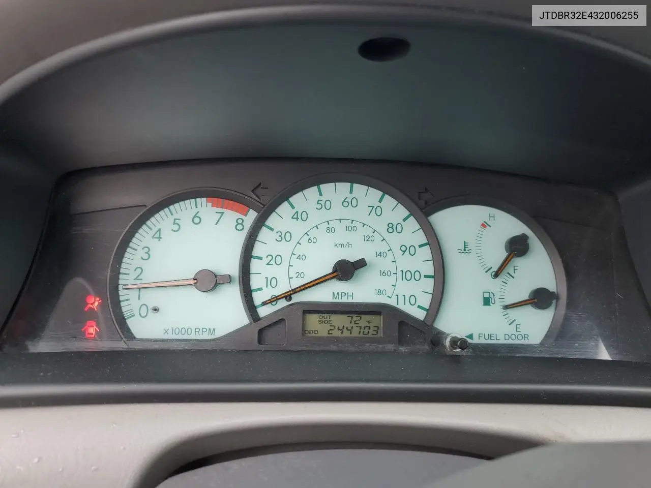 2003 Toyota Corolla Ce VIN: JTDBR32E432006255 Lot: 62784695