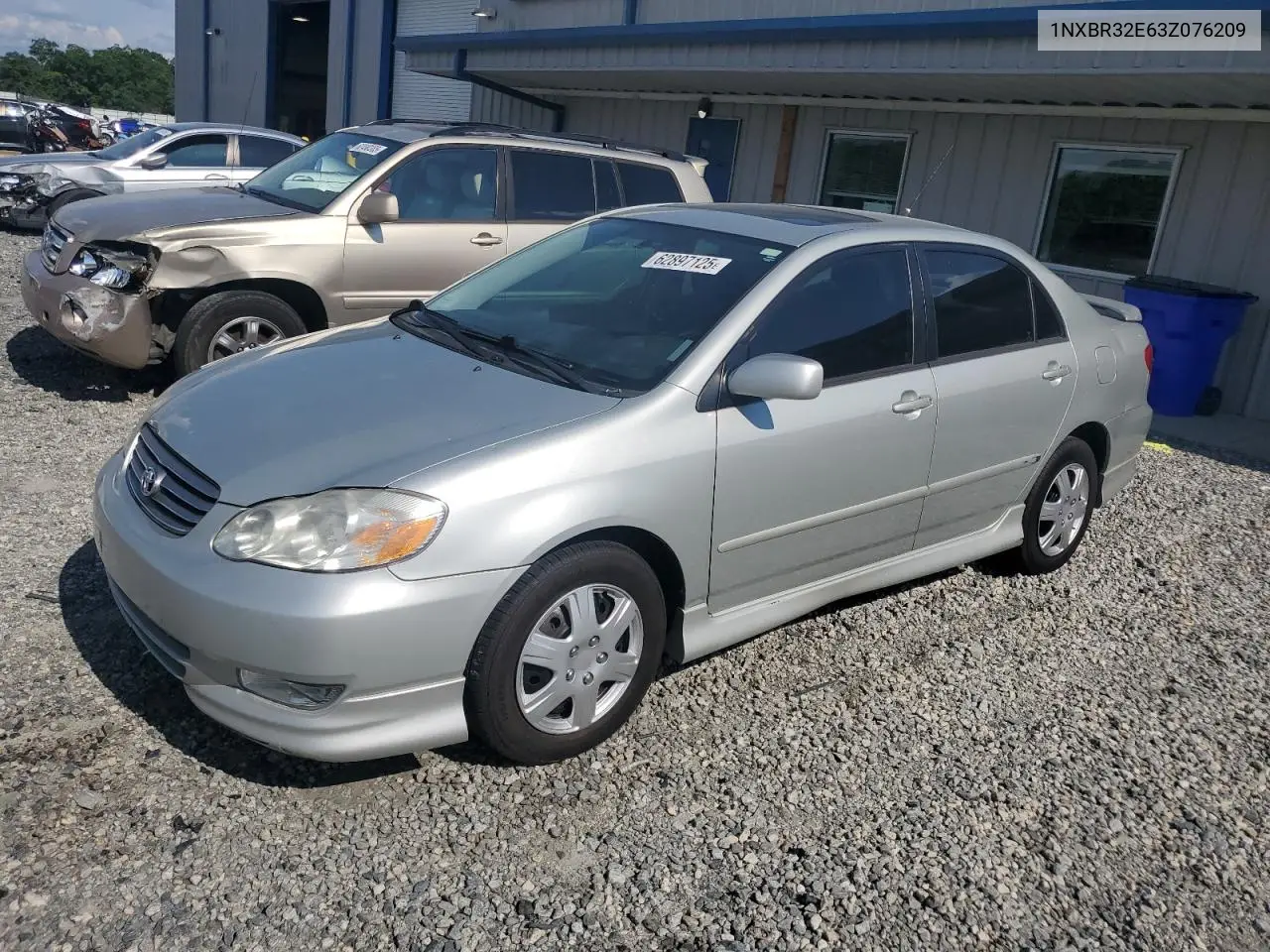 2003 Toyota Corolla Ce VIN: 1NXBR32E63Z076209 Lot: 62897125