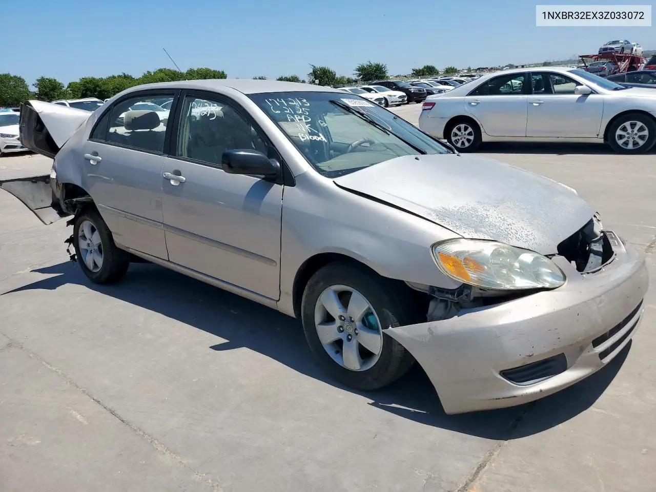 2003 Toyota Corolla Ce VIN: 1NXBR32EX3Z033072 Lot: 65959095