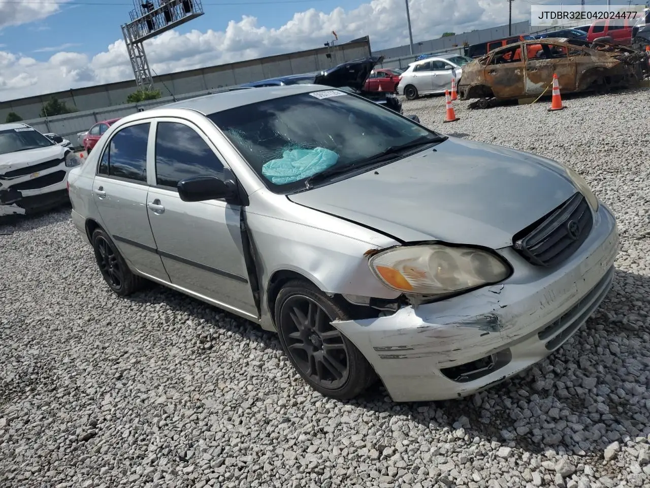 2004 Toyota Corolla Ce VIN: JTDBR32E042024477 Lot: 56577125