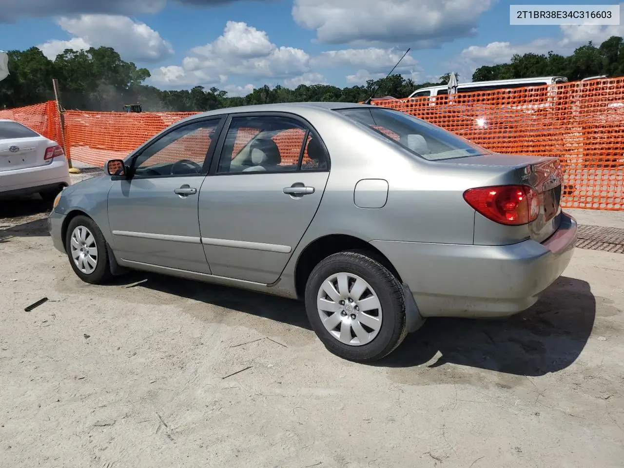 2004 Toyota Corolla Ce VIN: 2T1BR38E34C316603 Lot: 56742745