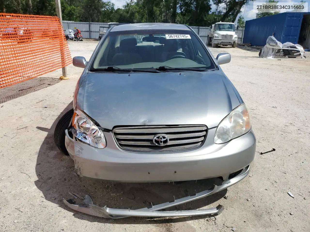 2004 Toyota Corolla Ce VIN: 2T1BR38E34C316603 Lot: 56742745