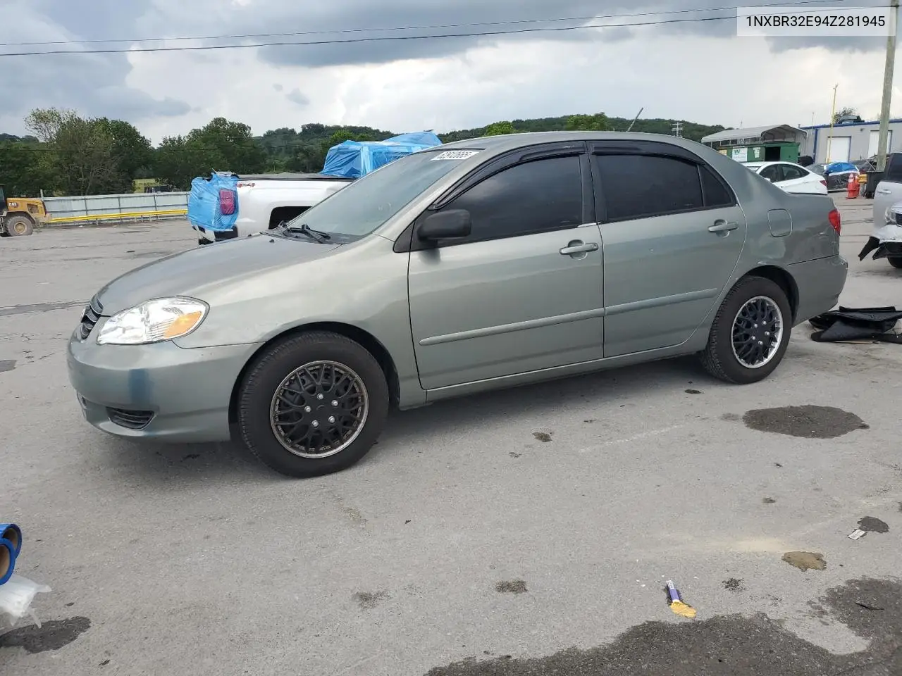 2004 Toyota Corolla Ce VIN: 1NXBR32E94Z281945 Lot: 62912665