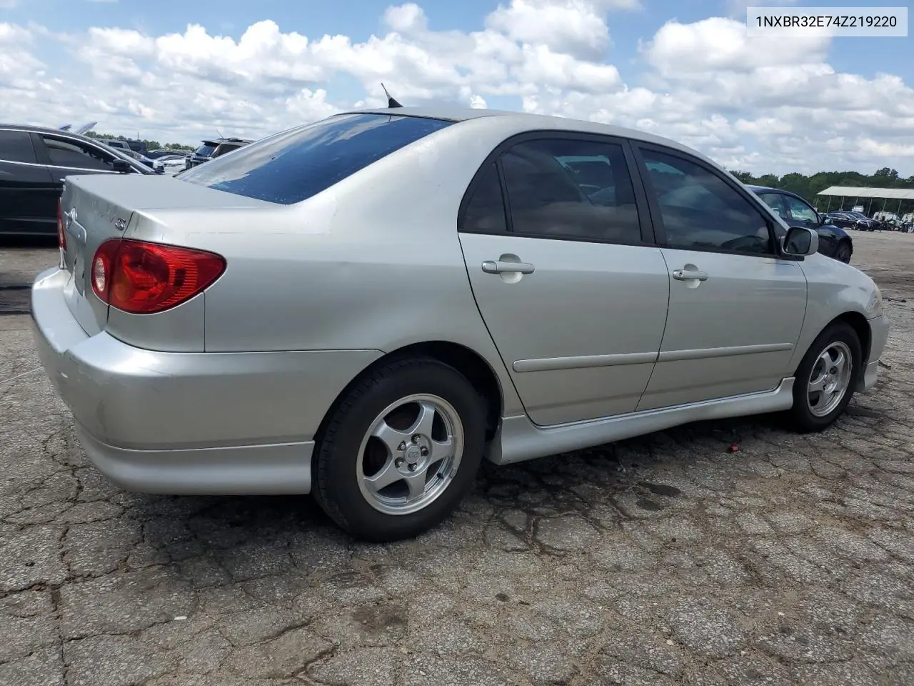 2004 Toyota Corolla Ce VIN: 1NXBR32E74Z219220 Lot: 63182525