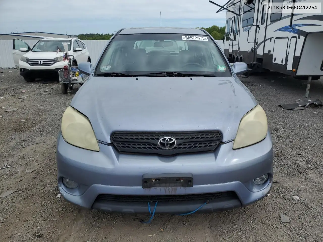 2005 Toyota Corolla Matrix Xr VIN: 2T1KR30E65C412254 Lot: 56672675