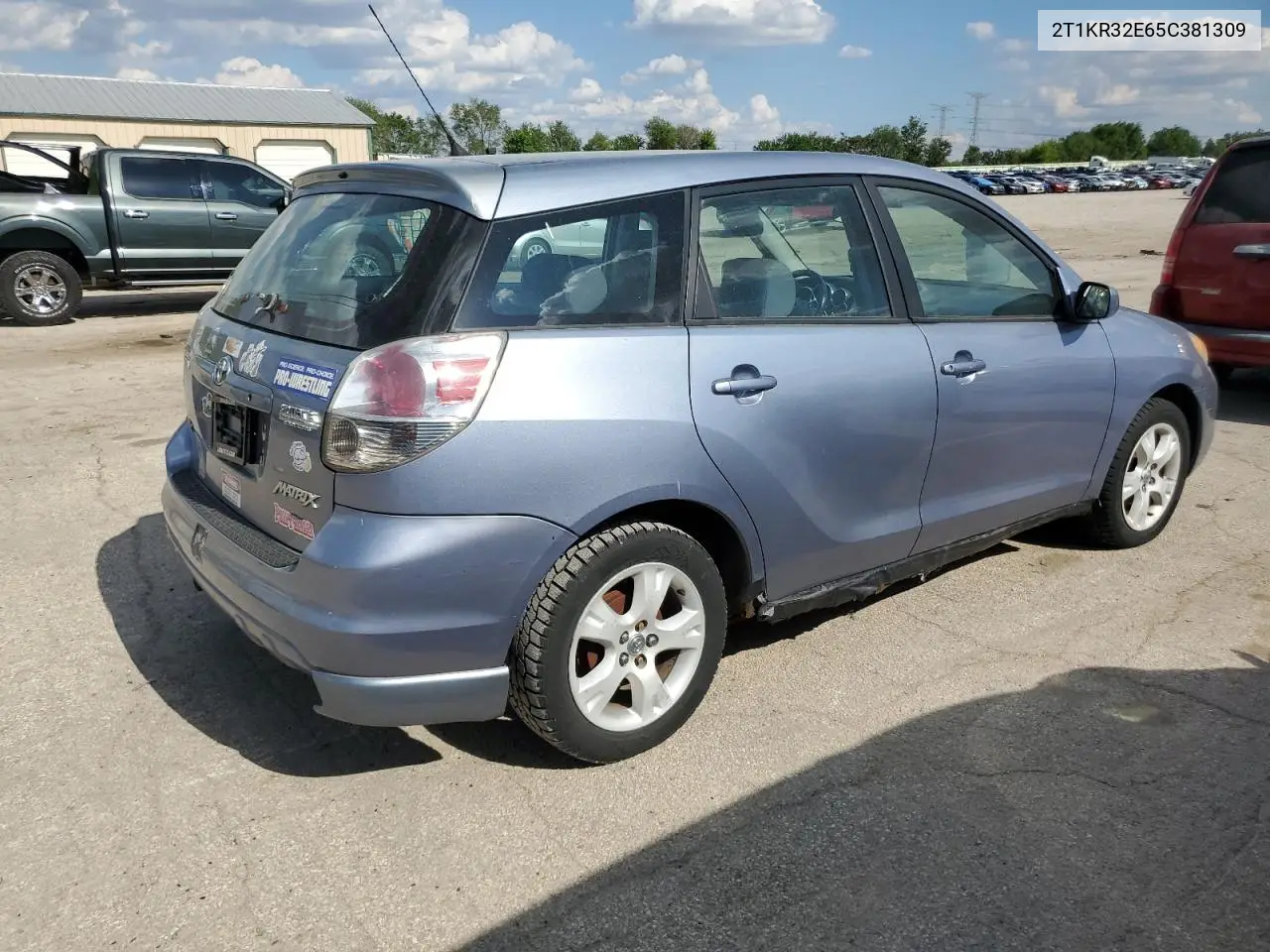 2005 Toyota Corolla Matrix Xr VIN: 2T1KR32E65C381309 Lot: 57067975