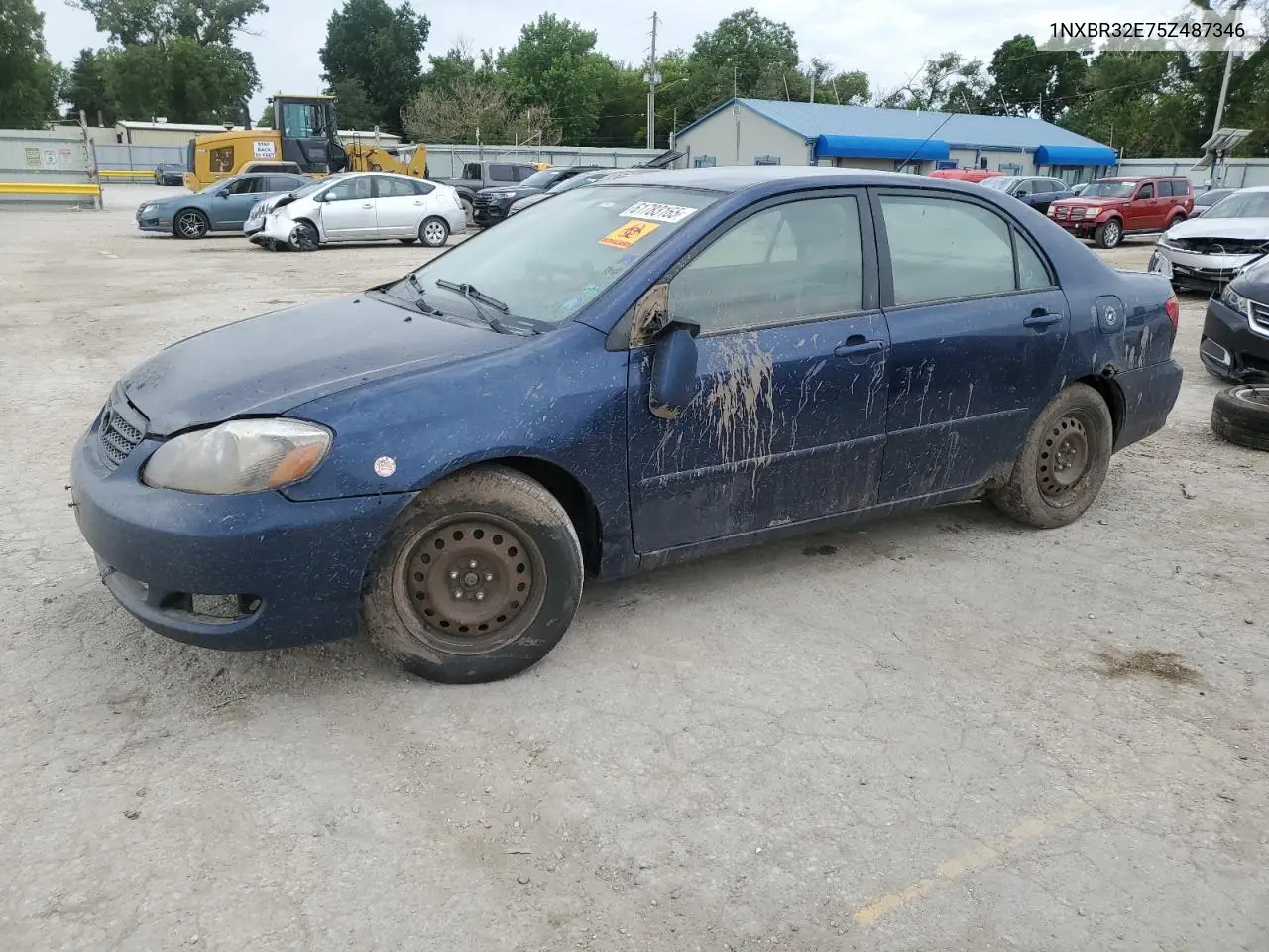 2005 Toyota Corolla Ce VIN: 1NXBR32E75Z487346 Lot: 61783165