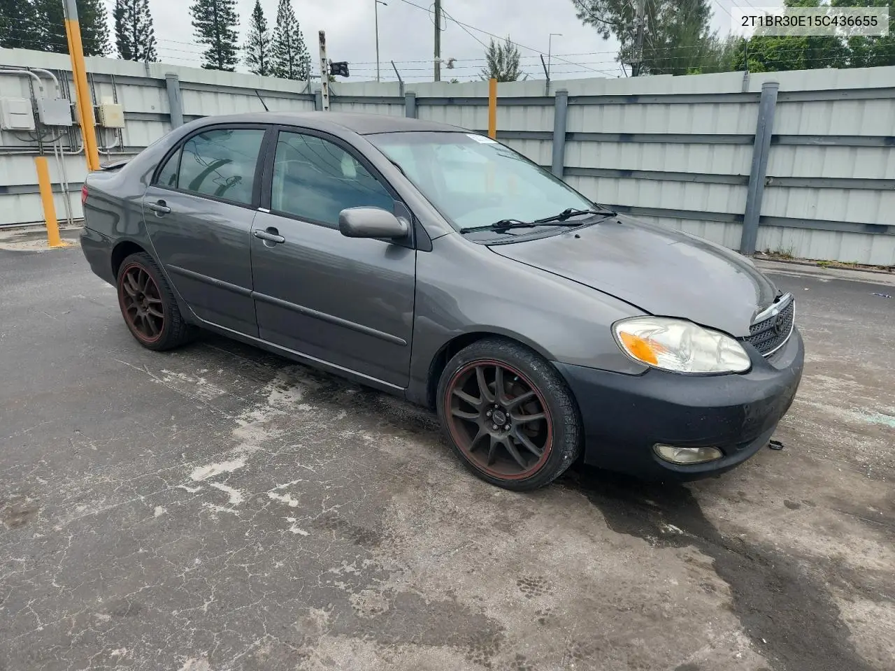 2005 Toyota Corolla Ce VIN: 2T1BR30E15C436655 Lot: 62072485