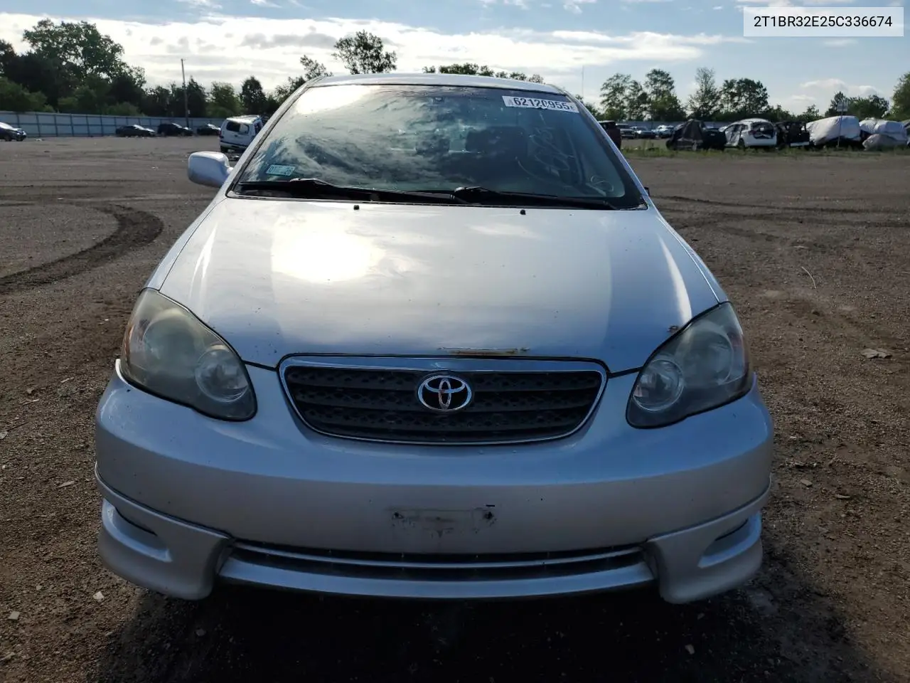 2005 Toyota Corolla Ce VIN: 2T1BR32E25C336674 Lot: 62120955
