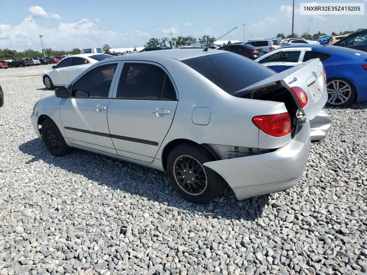 2005 Toyota Corolla Ce VIN: 1NXBR32E35Z415205 Lot: 62508905