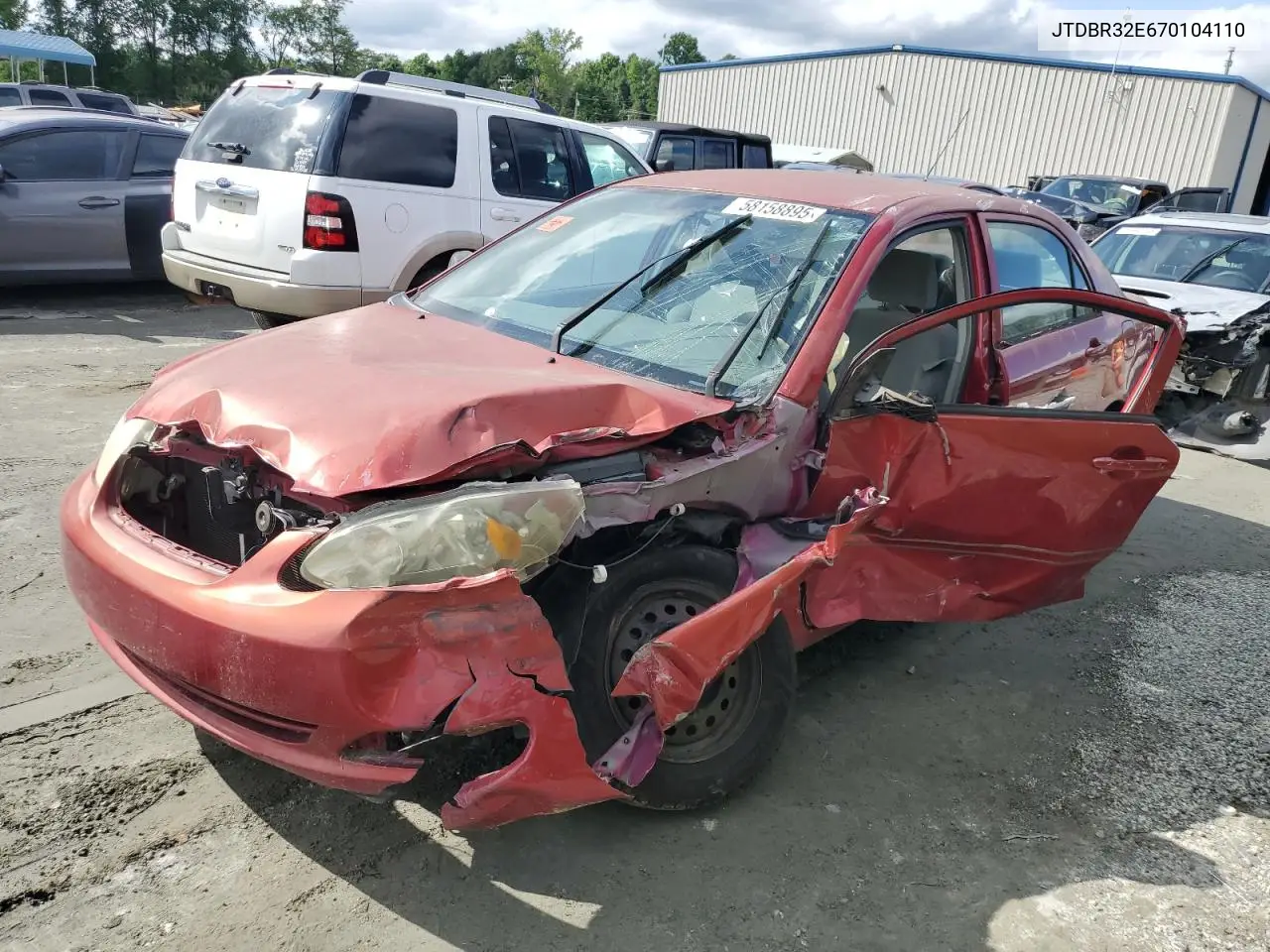 2007 Toyota Corolla Ce VIN: JTDBR32E670104110 Lot: 58158895
