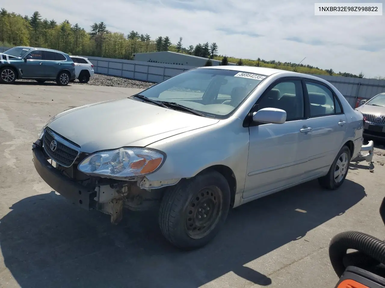 2008 Toyota Corolla Ce VIN: 1NXBR32E98Z998822 Lot: 56954235