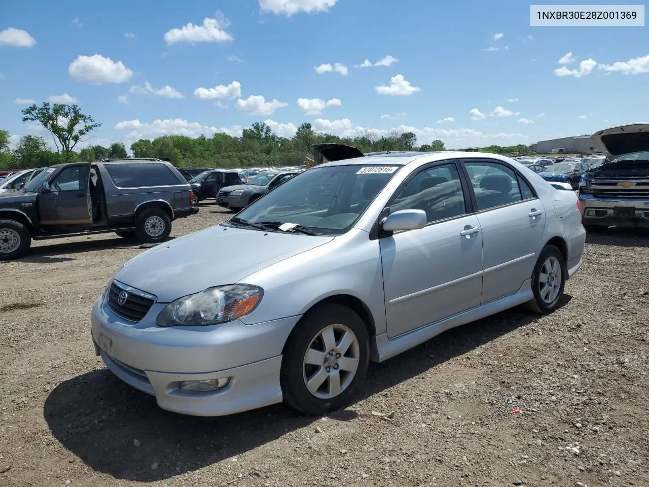 2008 Toyota Corolla Ce VIN: 1NXBR30E28Z001369 Lot: 57072815