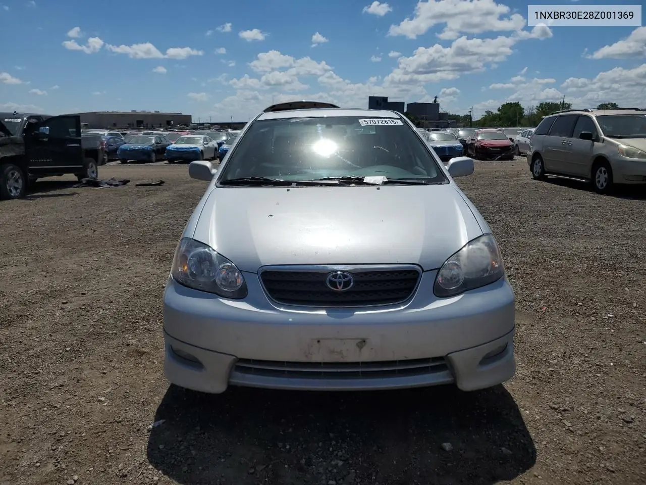 2008 Toyota Corolla Ce VIN: 1NXBR30E28Z001369 Lot: 57072815