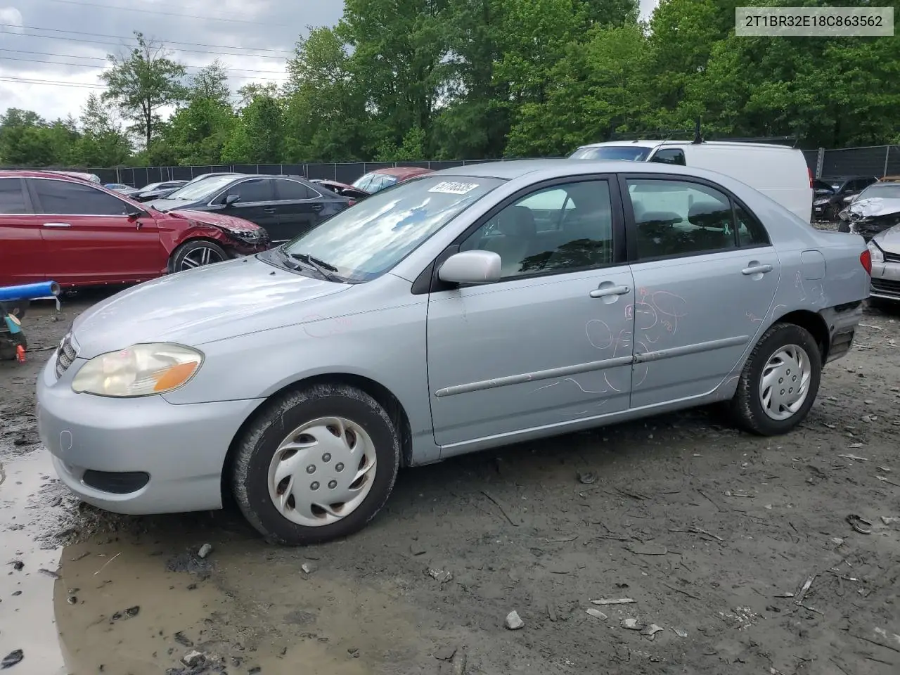 2008 Toyota Corolla Ce VIN: 2T1BR32E18C863562 Lot: 57118535