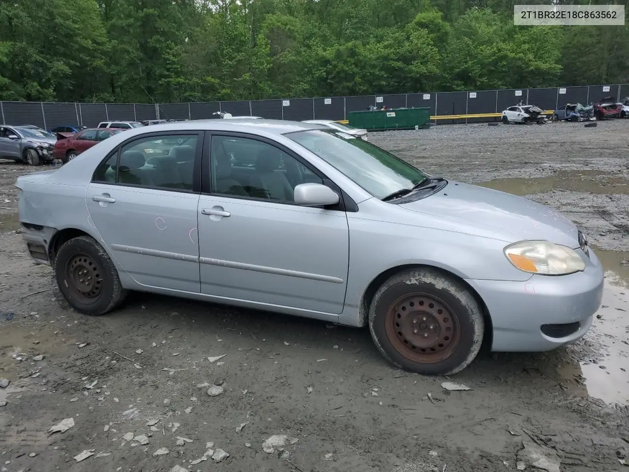2008 Toyota Corolla Ce VIN: 2T1BR32E18C863562 Lot: 57118535