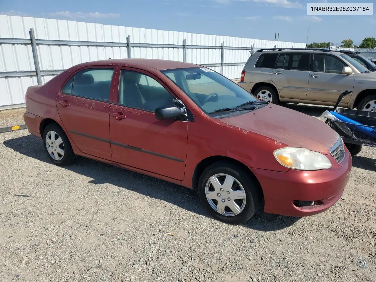 2008 Toyota Corolla Ce VIN: 1NXBR32E98Z037184 Lot: 62957865