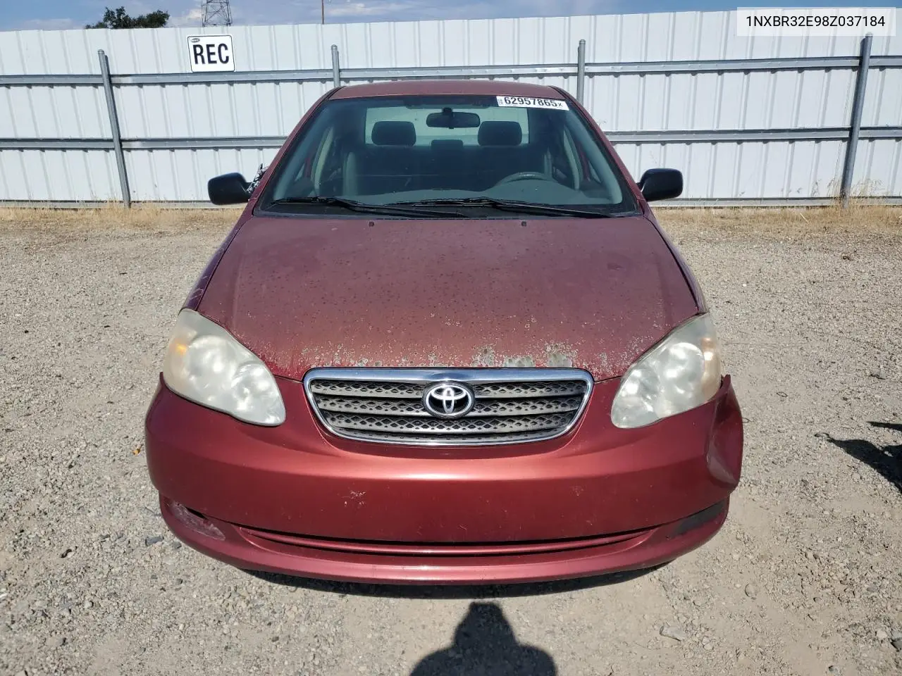 2008 Toyota Corolla Ce VIN: 1NXBR32E98Z037184 Lot: 62957865