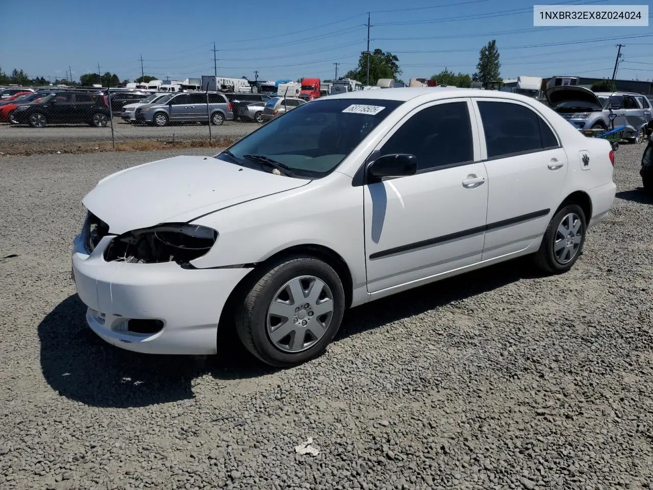 2008 Toyota Corolla Ce VIN: 1NXBR32EX8Z024024 Lot: 63119505