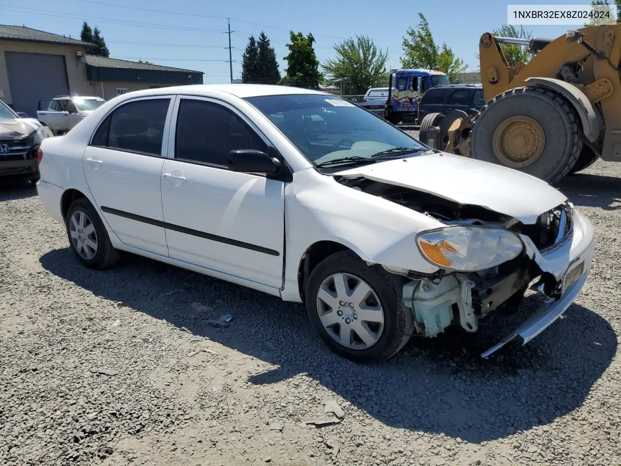 2008 Toyota Corolla Ce VIN: 1NXBR32EX8Z024024 Lot: 63119505