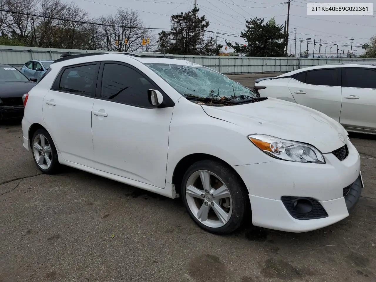 2009 Toyota Corolla Matrix S VIN: 2T1KE40E89C022361 Lot: 51926305
