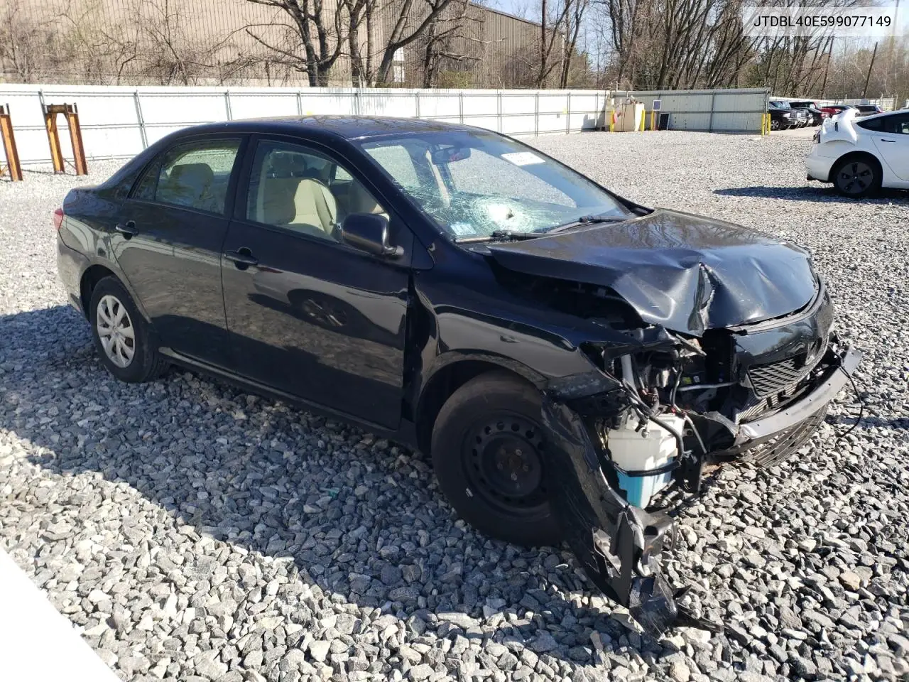 2009 Toyota Corolla Base VIN: JTDBL40E599077149 Lot: 53057145