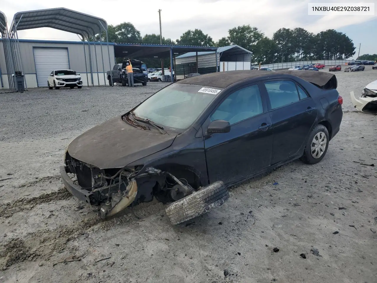 2009 Toyota Corolla Base VIN: 1NXBU40E29Z038721 Lot: 55910495