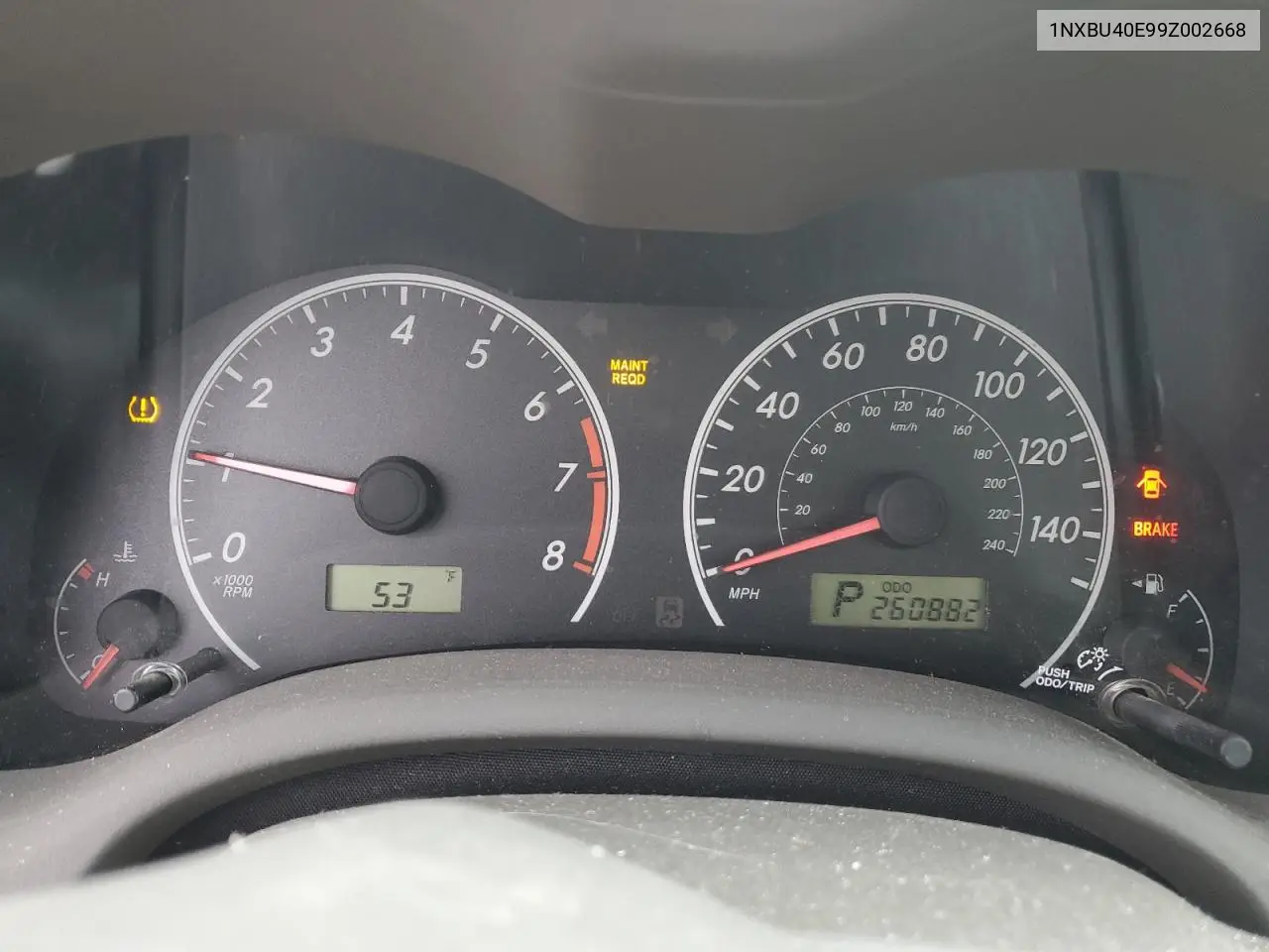 2009 Toyota Corolla Base VIN: 1NXBU40E99Z002668 Lot: 56931915