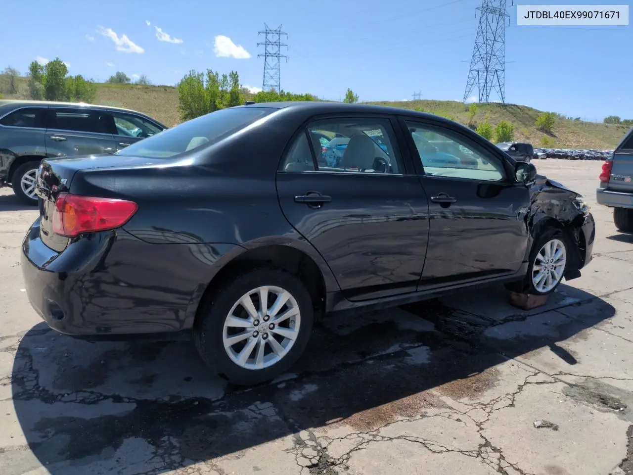 2009 Toyota Corolla Base VIN: JTDBL40EX99071671 Lot: 56942185