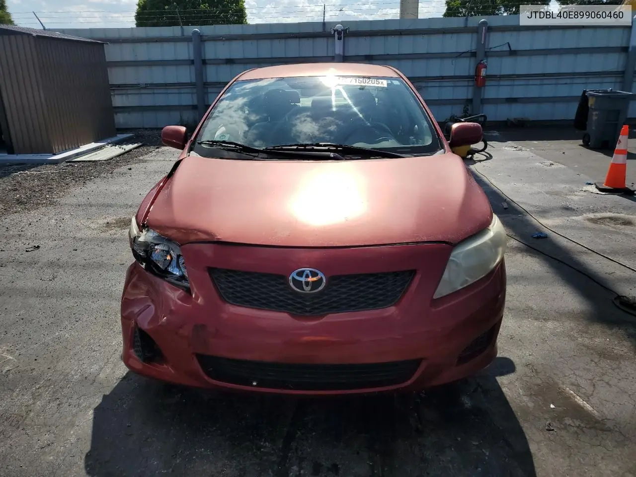2009 Toyota Corolla Base VIN: JTDBL40E899060460 Lot: 57150205