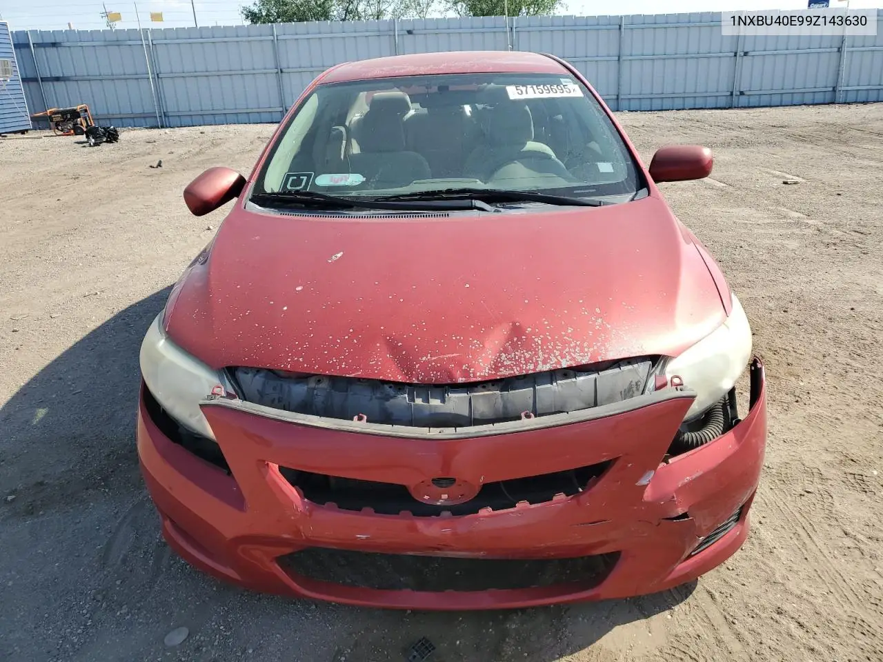 2009 Toyota Corolla Base VIN: 1NXBU40E99Z143630 Lot: 57159695