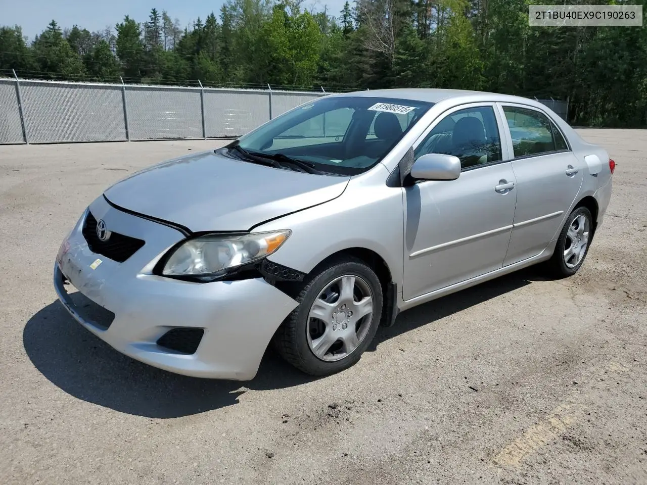 2009 Toyota Corolla Base VIN: 2T1BU40EX9C190263 Lot: 61980515