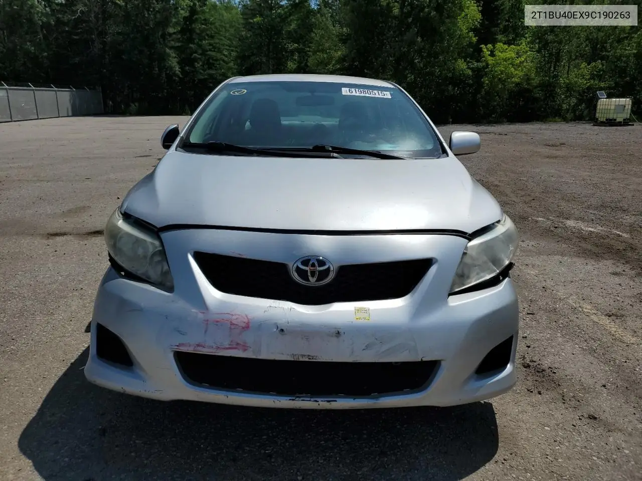 2009 Toyota Corolla Base VIN: 2T1BU40EX9C190263 Lot: 61980515