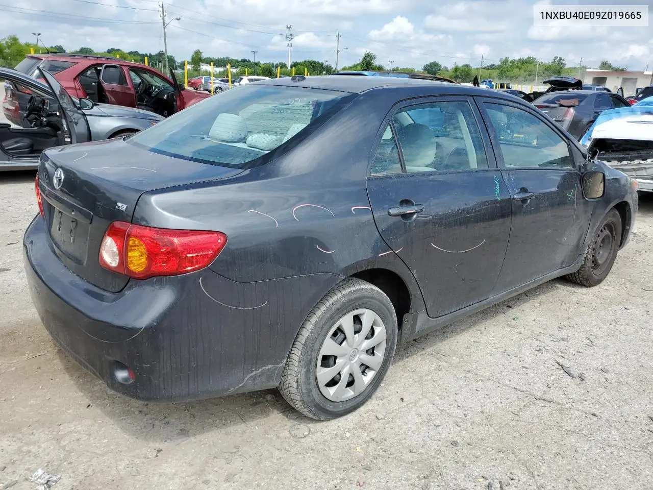 2009 Toyota Corolla Base VIN: 1NXBU40E09Z019665 Lot: 62634565
