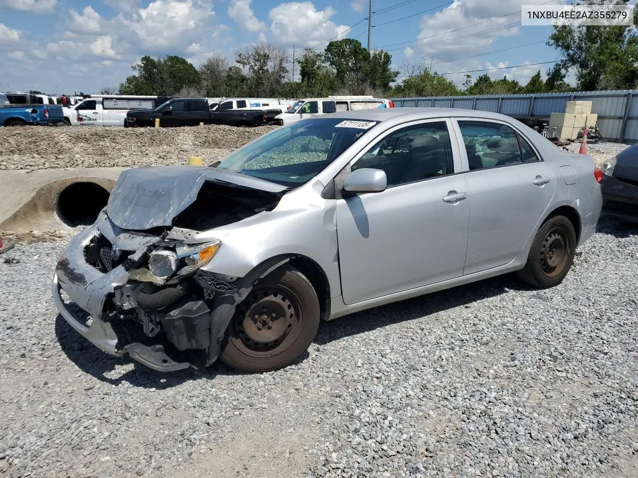 2010 Toyota Corolla Base VIN: 1NXBU4EE2AZ355279 Lot: 57111135