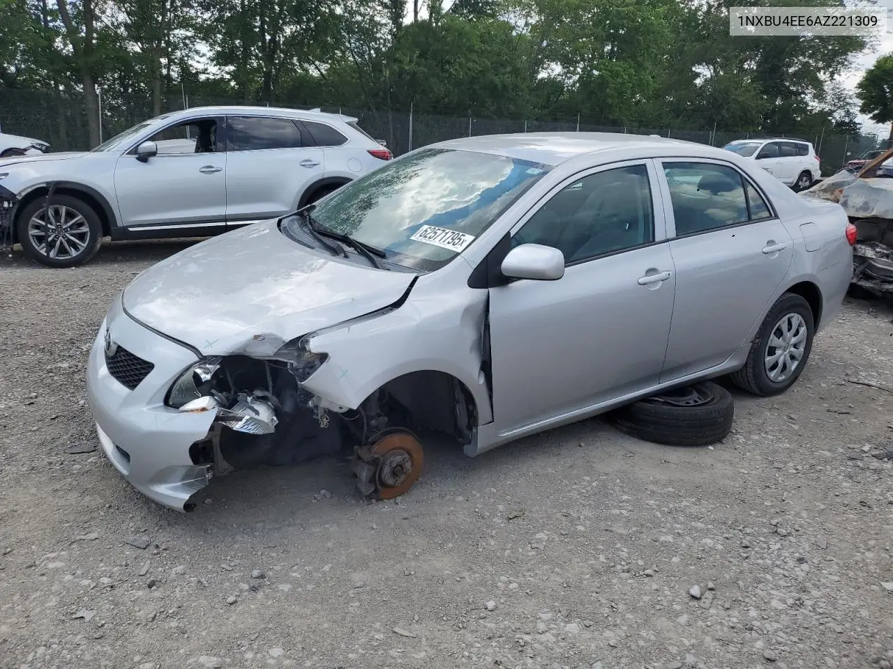2010 Toyota Corolla Base VIN: 1NXBU4EE6AZ221309 Lot: 62571795