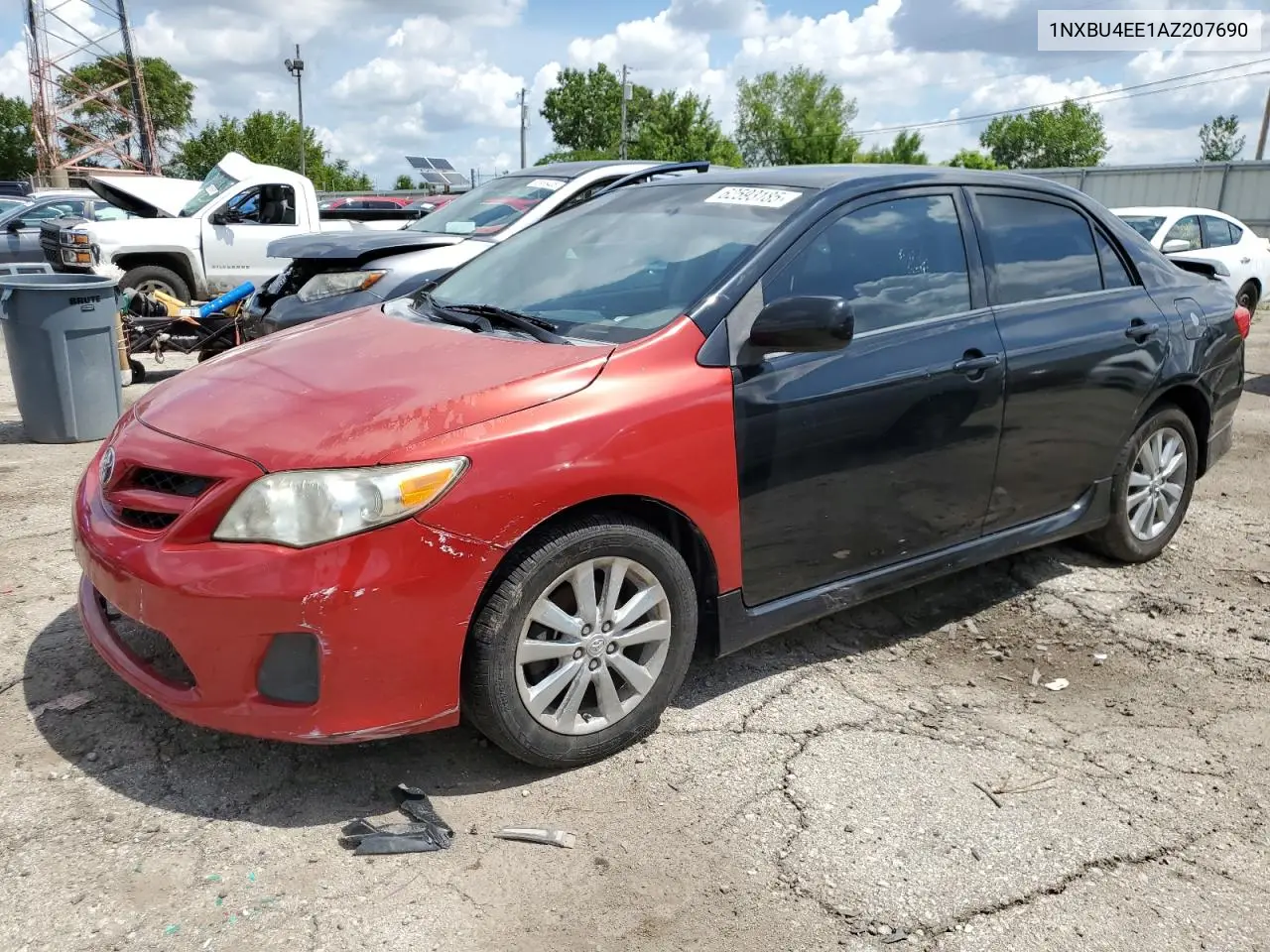 2010 Toyota Corolla Base VIN: 1NXBU4EE1AZ207690 Lot: 62593185