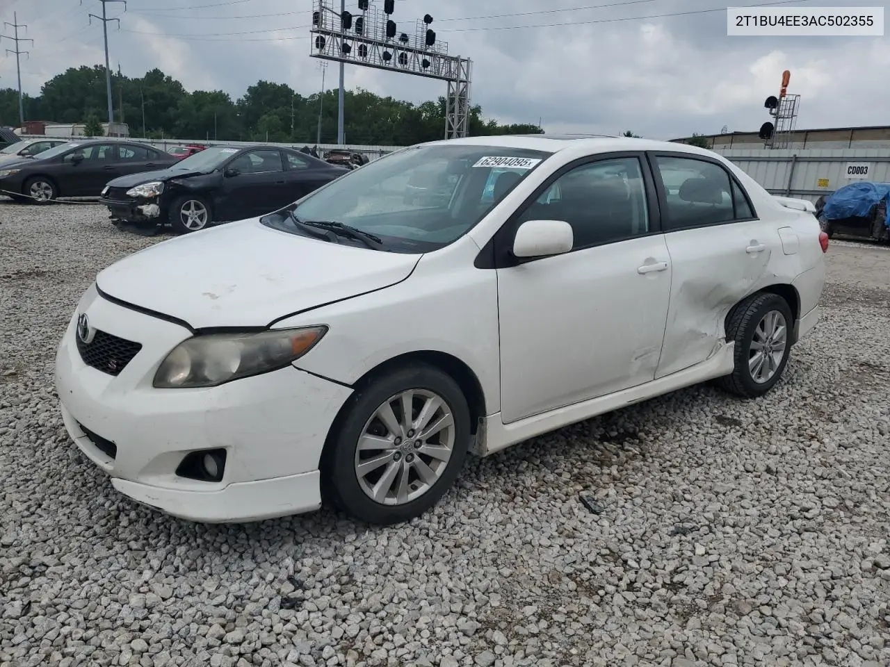 2010 Toyota Corolla Base VIN: 2T1BU4EE3AC502355 Lot: 62904095