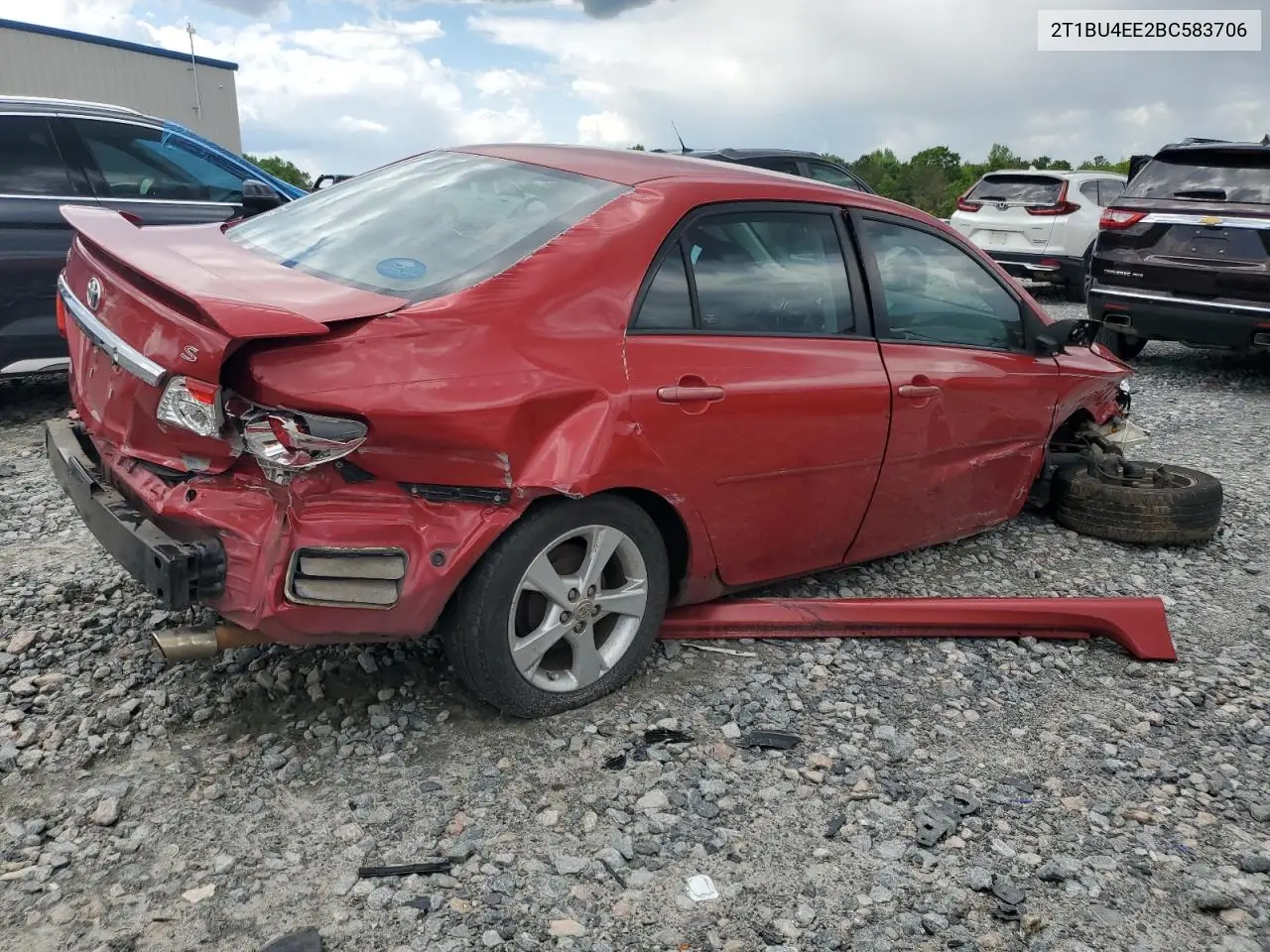 2011 Toyota Corolla Base VIN: 2T1BU4EE2BC583706 Lot: 52670495