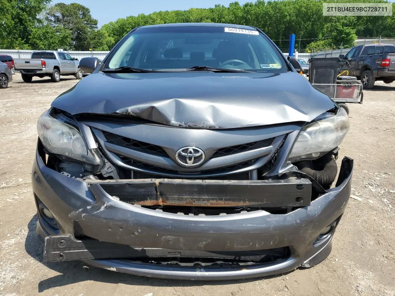 2011 Toyota Corolla Base VIN: 2T1BU4EE9BC728711 Lot: 56919135