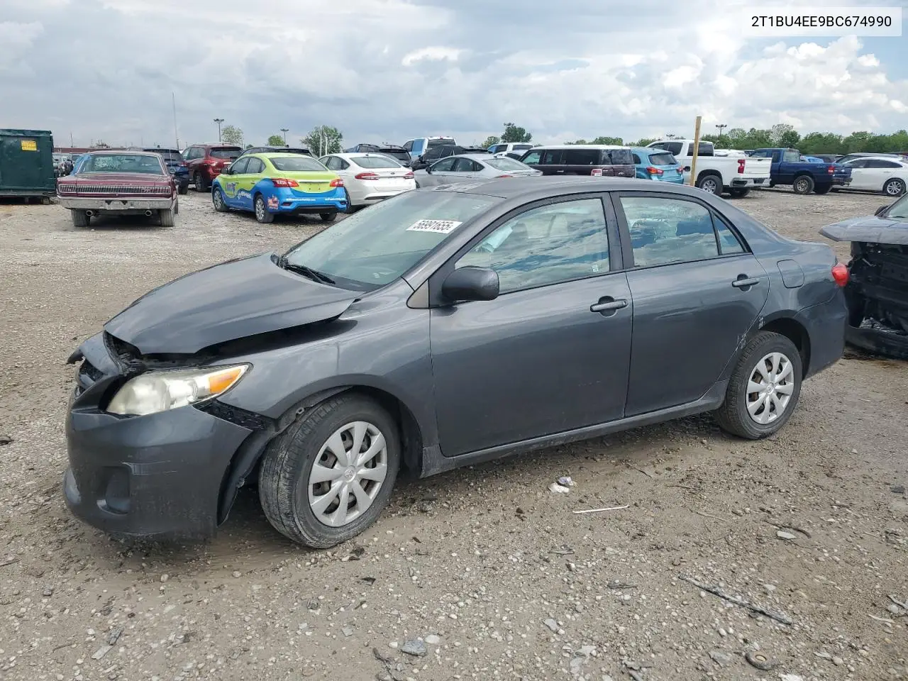 2011 Toyota Corolla Base VIN: 2T1BU4EE9BC674990 Lot: 56991655