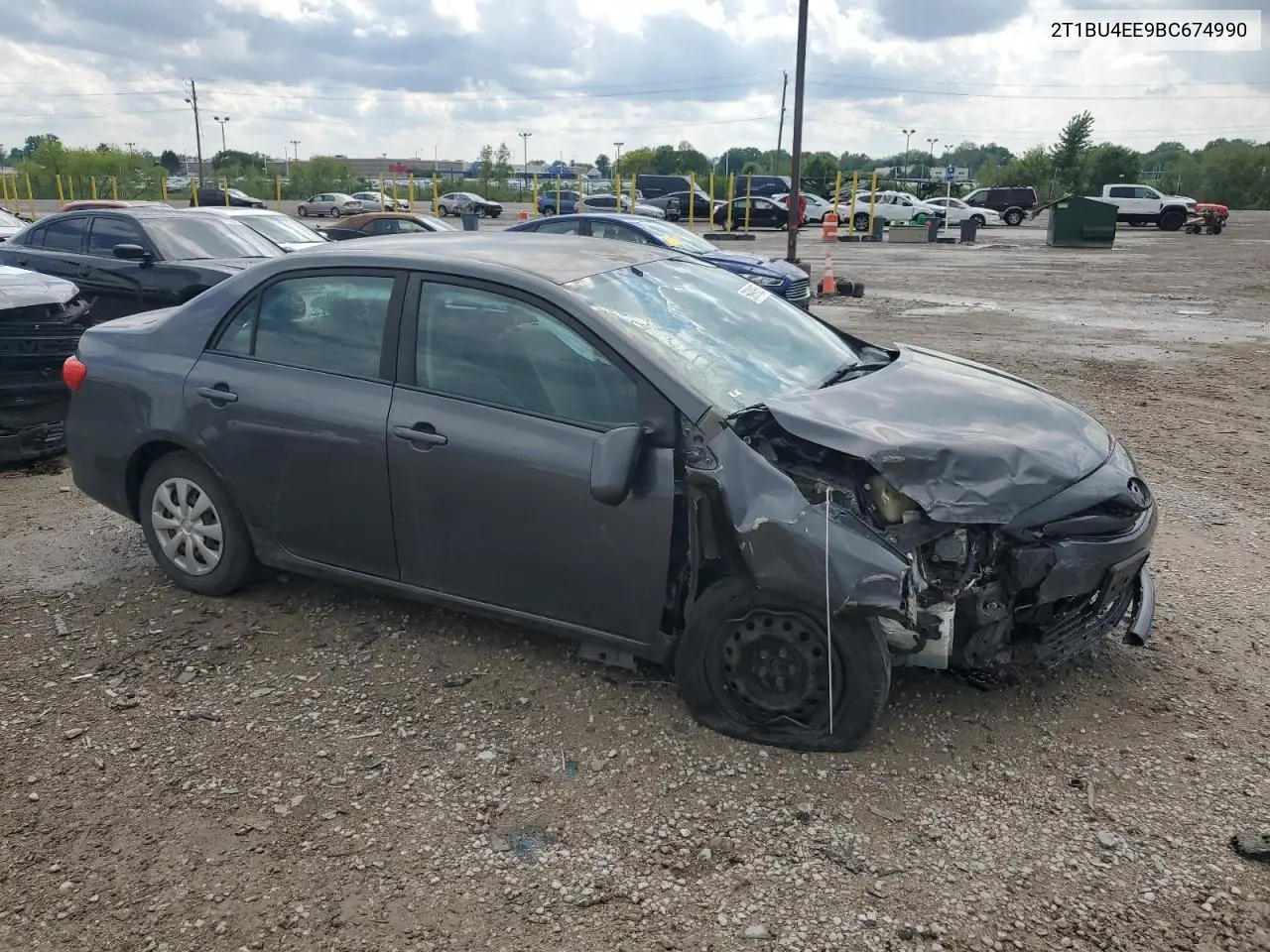 2011 Toyota Corolla Base VIN: 2T1BU4EE9BC674990 Lot: 56991655