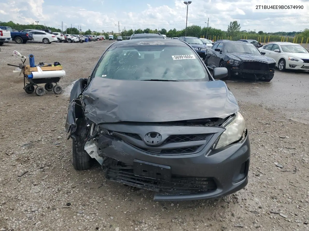 2011 Toyota Corolla Base VIN: 2T1BU4EE9BC674990 Lot: 56991655