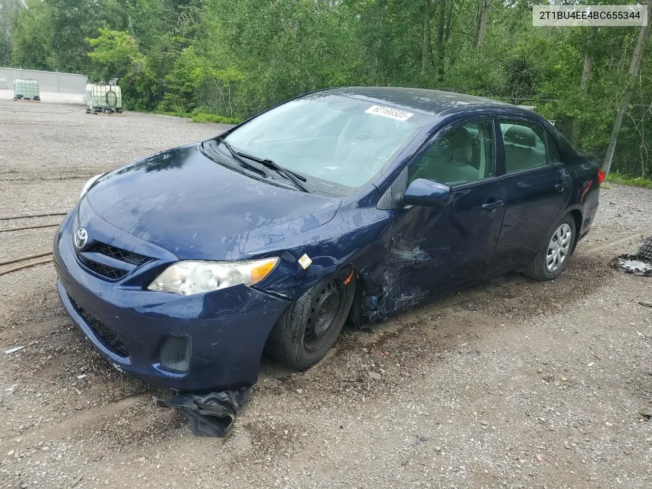 2011 Toyota Corolla Base VIN: 2T1BU4EE4BC655344 Lot: 62166505