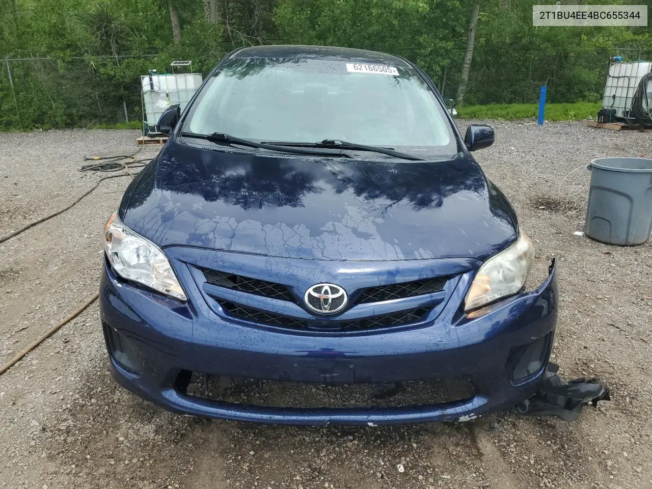 2011 Toyota Corolla Base VIN: 2T1BU4EE4BC655344 Lot: 62166505