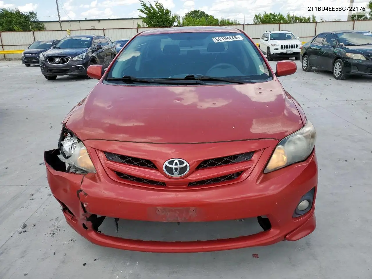 2011 Toyota Corolla Base VIN: 2T1BU4EE5BC722176 Lot: 62194805