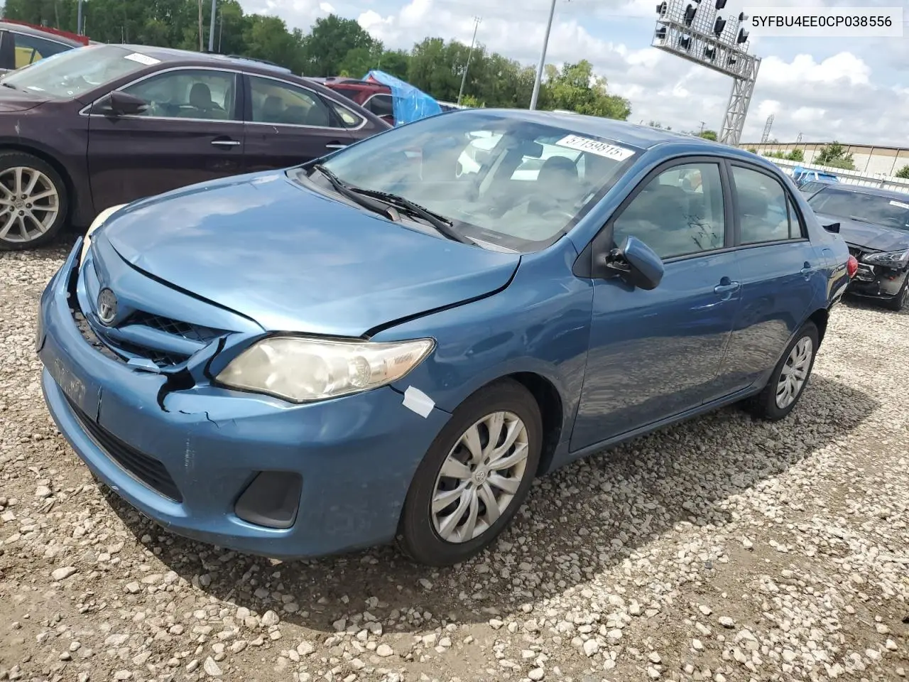 2012 Toyota Corolla Base VIN: 5YFBU4EE0CP038556 Lot: 57159815