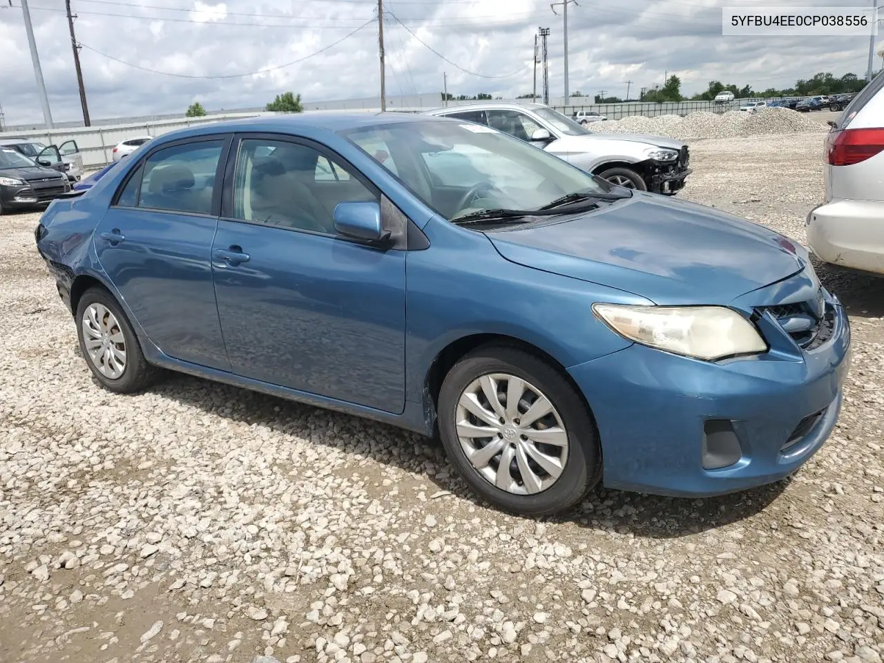 2012 Toyota Corolla Base VIN: 5YFBU4EE0CP038556 Lot: 57159815