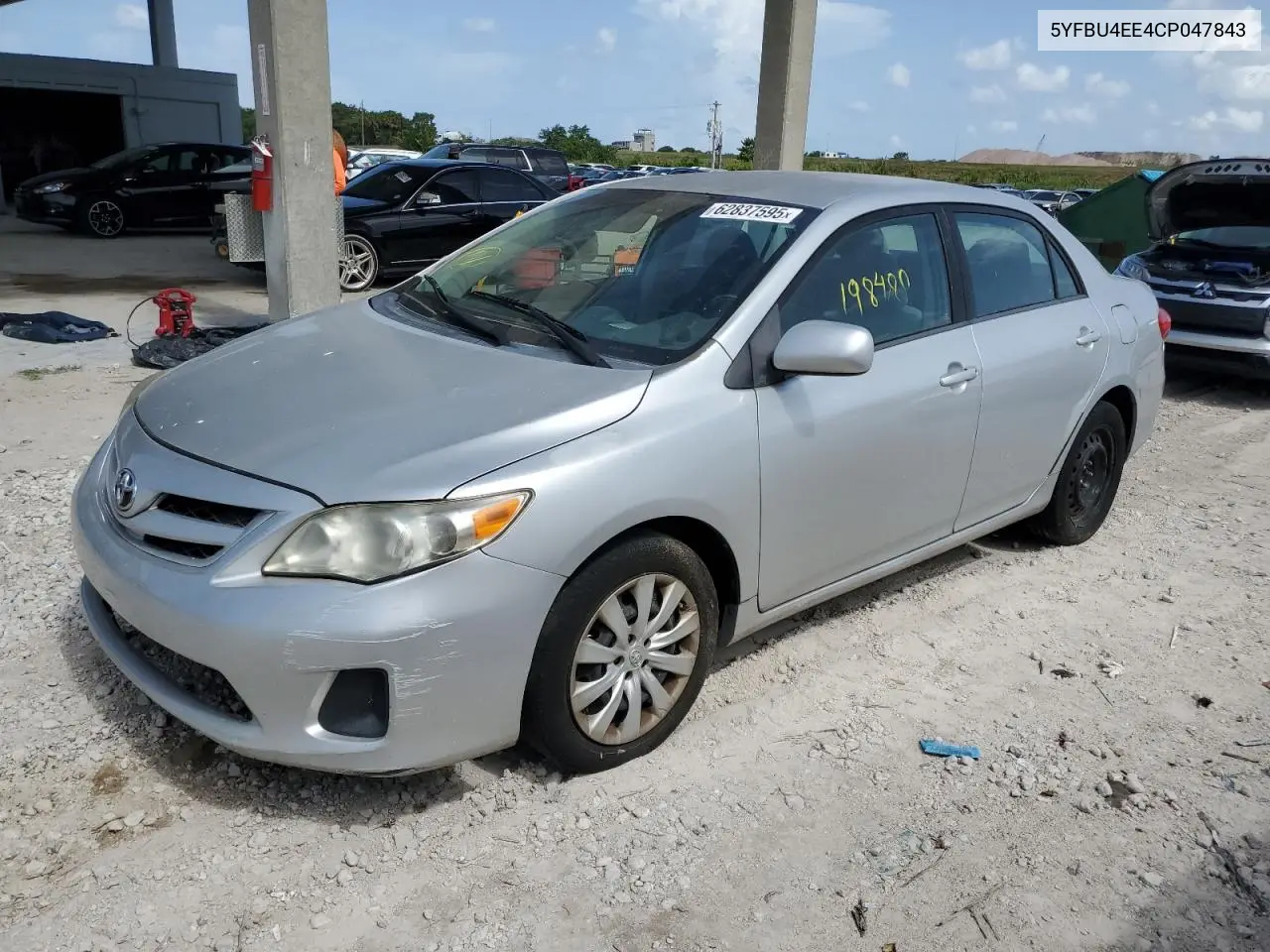 2012 Toyota Corolla Base VIN: 5YFBU4EE4CP047843 Lot: 62837595