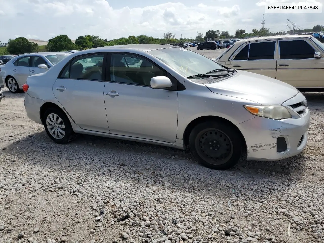 2012 Toyota Corolla Base VIN: 5YFBU4EE4CP047843 Lot: 62837595